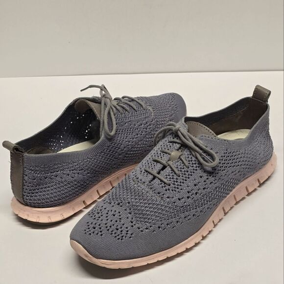 Cole Haan ZeroGrand Stitchlite Gray Wingtip Oxfords Sneakers Women's Size 11 - Picture 1 of 8